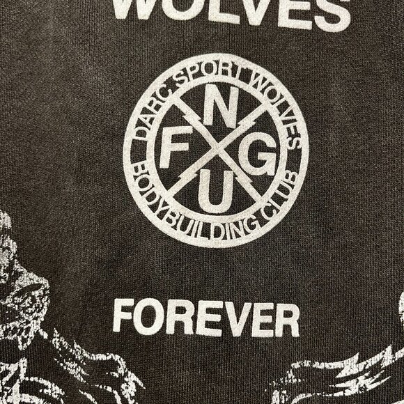 DARC SPORT "Wolves Forever" Zipper Gray Heavyweight Zipper Hoodie - Picture 2 of 7